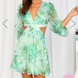 Hello Molly Floral Dress Cutout